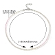 Bling-Glas-Halskette mit runden Perlen für Damen NJEW-PH01490-01-5