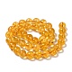 Chapelets de perles de citrine naturelle G-E326-10mm-01-2