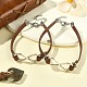 Infinity Tibetan Style Allloy Link Bracelets BJEW-JB09336-02-2