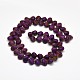 Full Plated Frosted Electroplate Glass Shell Beads Strands EGLA-M002-D01-2