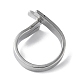 304 anillo de puño de acero inoxidable RJEW-Q785-01P-3