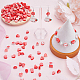 Sunnyclue 200 Uds. 10 estilos cuentas de arcilla polimérica hechas a mano con tema del Día de San Valentín CLAY-SC0001-72-4