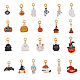 22 pièces 22 styles halloween thème alliage émail européen breloques pendantes PALLOY-PH01604-1