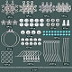 Sunnyclue diy kits de fabricación de aretes colgantes de copos de nieve navideños DIY-SC0019-34-2