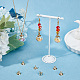 Sunnyclue 1 boîte de 200 bouchons de perles en argent de 10 mm avec boucle et fermoir rond pendants pour la fabrication de bijoux KY-SC0001-68LG-4