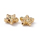 Rack Plating Brass Micro Pave Colorful Cubic Zirconia Beads ZIRC-C040-14G-3