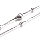 304 Stainless Steel Cable Chain Necklaces NJEW-L159-08B-P-1
