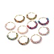 Orecchini a cerchio con perline di semi di vetro per donne ragazza EJEW-JE04614-1
