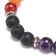 Stretch-Armband mit gebogenen rechteckigen Perlen aus natürlichen gemischten Edelsteinen BJEW-JB08987-6