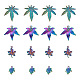 Yilisi 24pcs 4 colgantes de aleación de color arcoíris de estilo FIND-YS0001-04-NR-2