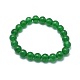 Natural Malaysia Jade(Dyed) Bead Stretch Bracelets BJEW-K212-B-013-2