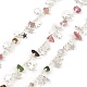 Natural Mixed Gemstone Chips Beaded Chains CHC-M025-69S-1