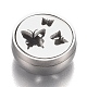 304 Stainless Steel Diffuser Locket Aromatherapy Essential Oil AJEW-N025-05P-5
