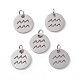 304 Stainless Steel Charms STAS-Q201-T445-11S-2