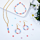Nbeads 6 couleurs perles de rocaille en verre à 2 trous SEED-NB0001-26-4