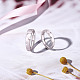 Shegrace 925 anillos de pareja ajustables de plata esterlina JR715A-2