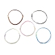 染色グラデーションカラー調整可能なナイロン糸コード編組ブレスレットの作成  ミックスカラー  内径：1-3/4~3-1/4インチ（4.4~8.3cm） AJEW-JB01161-1