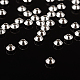 Perles d'espacement bicône en laiton plaqué couleur argent X-KK-EC008-S-NF-1