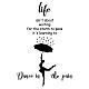 SUPERDANT Dance in the Rain Wall Decals Motivational Quotes Wall Stickers Saying Wall Decor Vinyl Wall Art Sticker Decoration for Living Room Bedroom Bathroom 35x60cm DIY-WH0377-032-1