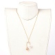 Collane con pendente in perle di vetro e perle di vetro ecologiche NJEW-JN02622-5