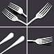 Word Pattern Stainless Steel Fork AJEW-WH0191-015-4