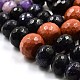 Natural & Synthetic Mixed Gemstone Rondelle Graduated Beads Strands G-M111-13-2