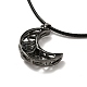 Lune magnétique et étoile avec colliers pendentifs en strass pour fille femmes NJEW-B081-01A-8