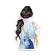 紙ステッカー50枚。  DIYスクラップブッキング用  ジャーナルの装飾  女の子  ミックスカラー  55~71x34~45x0.1mm  約50個/袋 DIY-M055-08-2
