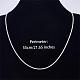 Ожерелье-цепочка из 925 стерлингового серебра с тонкими изящными звеньями для женщин и мужчин JN1096A-04-2