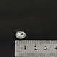 アクリルラインストーンボタン  2穴  多面＆シルバーバックリヴォリメッキ  フラットラウンド  透明  10x3mm  穴：1mm BUTT-A013-16L-01-3