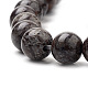 Brins de perles d'obsidienne de flocon de neige brun naturel G-S259-12-6mm-3