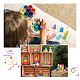 Ensemble de briques de jouets en bois AJEW-WH0230-05-3