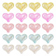 50 pièce de perles acryliques plaquées irisées arc-en-ciel de 5 couleurs RESI-TA0002-19-1