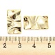 真鍮製コネクタチャーム  カドミウムフリー＆鉛フリー  織り目加工の長方形のリンク  24KGP本金メッキ  17x9.5x1.7mm  穴：1.4mm KK-A187-03G-3