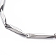 Unisex 201 Stainless Steel Bar Link Chain Bracelets BJEW-L637-35A-P-2
