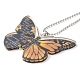 Papillon coloré foi jésus croix acrylique pendentif décoration RJEW-E007-03P-03-3