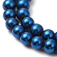 Electroplate Synthetic Magnetic Hematite Beads Strands G-E602-01F-2