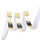20 ヤードの片面プリントのポリエステル サテン リボン  結婚式のための  贈り物  パーティーデコレーション  言葉メリークリスマス  ゴールド  5/8インチ（16mm）  約20.00ヤード（18.29m）/ロール SRIB-P021-C01-1