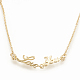 Brass Pendant Necklaces NJEW-S383-100G-2