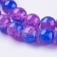 Two Tone Crackle Glass Bead Strands X-CCG-I001-08-3