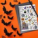 GLOBLELAND Halloween Ghost Clear Stamps for DIY Scrapbooking Pumpkin Zombie Tombstone Silicone Clear Stamp Seals Transparent Stamps for Cards Making Photo Album Journal Home Decoration DIY-WH0448-0045-2