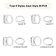Unicraftale 120Pcs 4 Styles Adjustable 304 Stainless Steel Plain Band Rings STAS-UN0025-62-5
