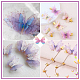 SUNNYCLUE 1 Box 160Pcs 16 Styles Fabric Butterfly Wing Charms Purple Butterfly Organza Dragonfly Wing 3D Polyester Butterflies Wings for jewellery Making Charms Wedding Ornament Appliques DIY Crafting DIY-SC0019-39-4