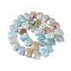 Brins de perles d'amazonite de fleurs naturelles G-I225-19-2