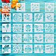 Cheriswelry 24 Blatt 24 Arten Plastikzeichnungsschablone DIY-CW0001-13-2