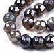Electroplate Natural Agate Beads Strands G-T131-55-25-3