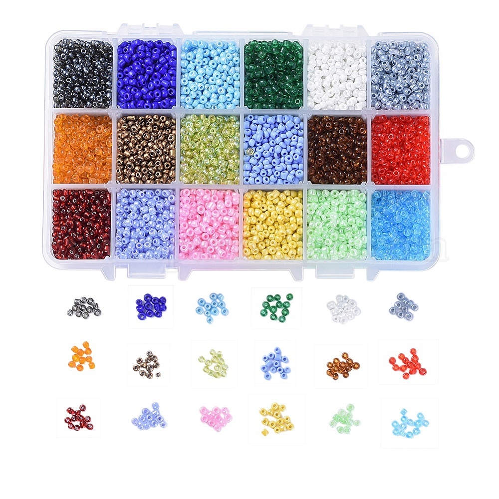 Wholesale 18 Colors Glass Seed Beads - Pandahall.com