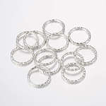 Iron Linking Rings, Closed but Unwelded, Ring, Platinum, 15x1.5mm, Inner Diameter: 12mm