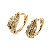 Серьга-кольцо из прозрачного кубического циркония EJEW-P229-05G