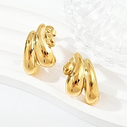 Серьги-гвоздики из нержавеющей стали 304 EJEW-K268-28G